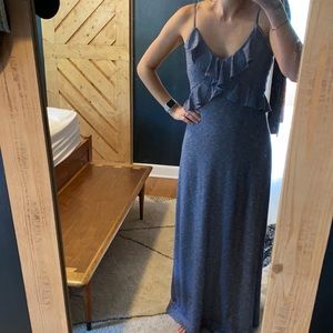Heather blue maxi dress